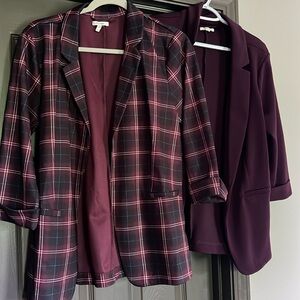 2 open front blazers